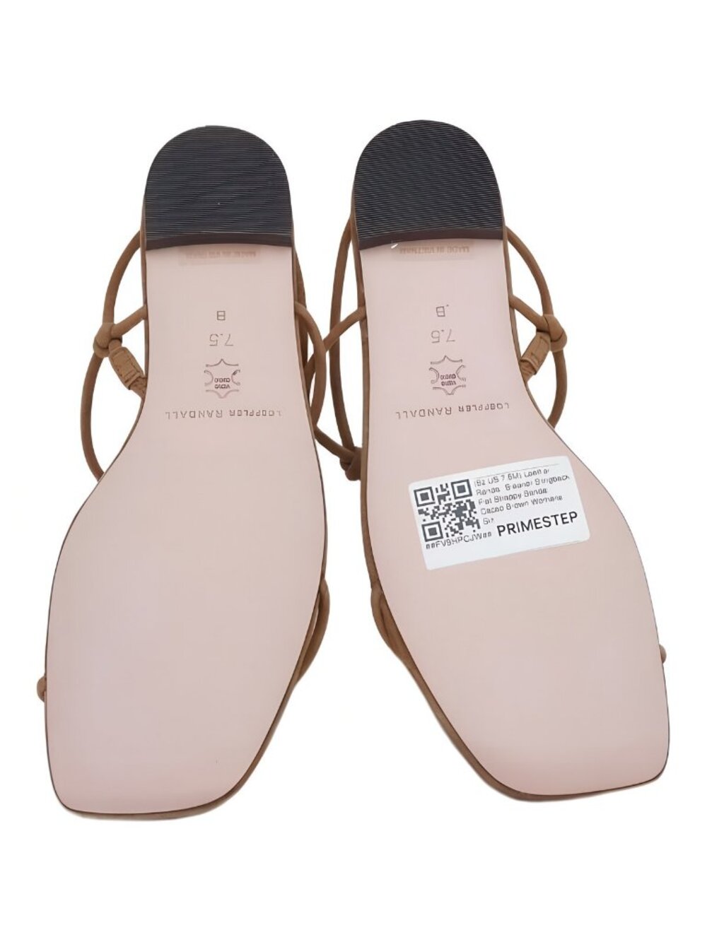 Loeffler Randall Eleanor Slingback Flat Strappy Sandal Cacao Brown Sz 7.5M - Picture 6 of 6